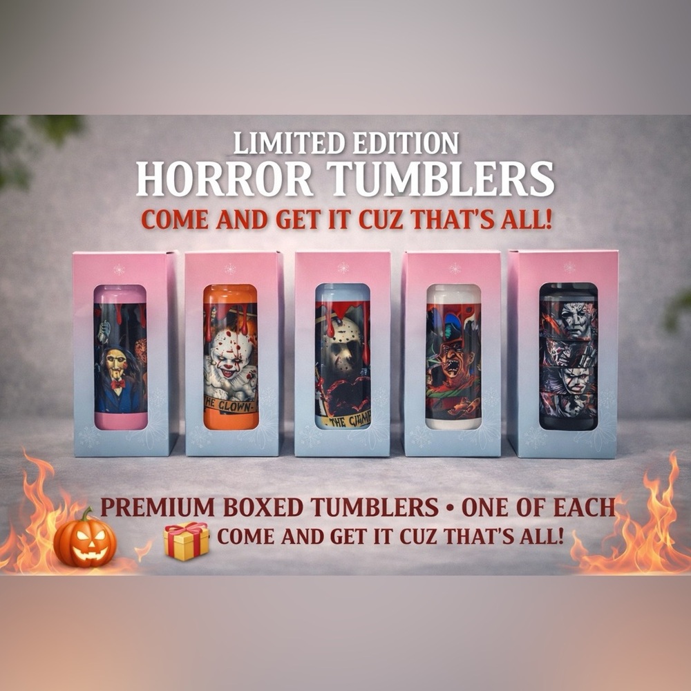 Limited Edition Horror Tumblers Set